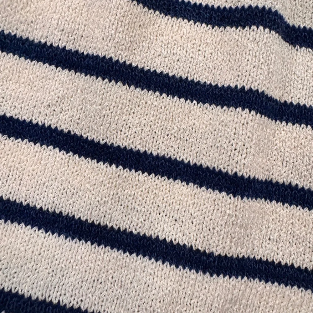 Hamptons Coastal Nautical Knit Lounge Set Resort Yacht Club Shorts Navy Sz XL/L